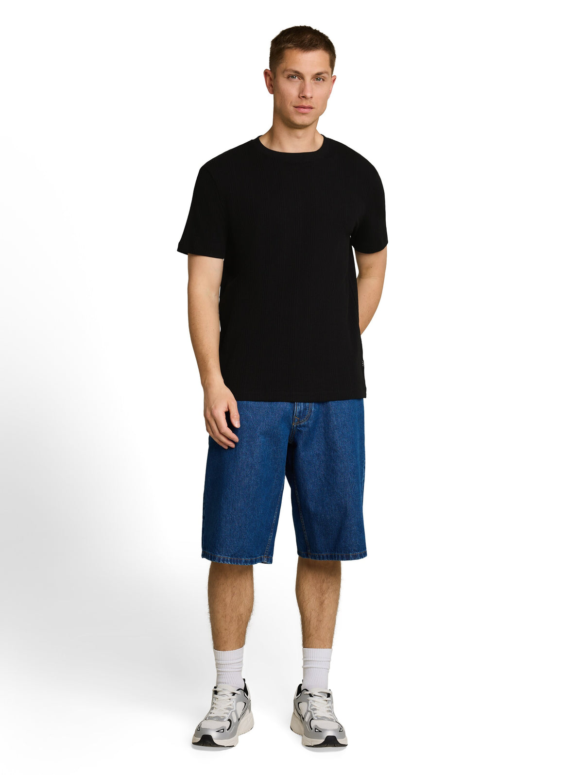 T-Shirt mit Waffelstruktur