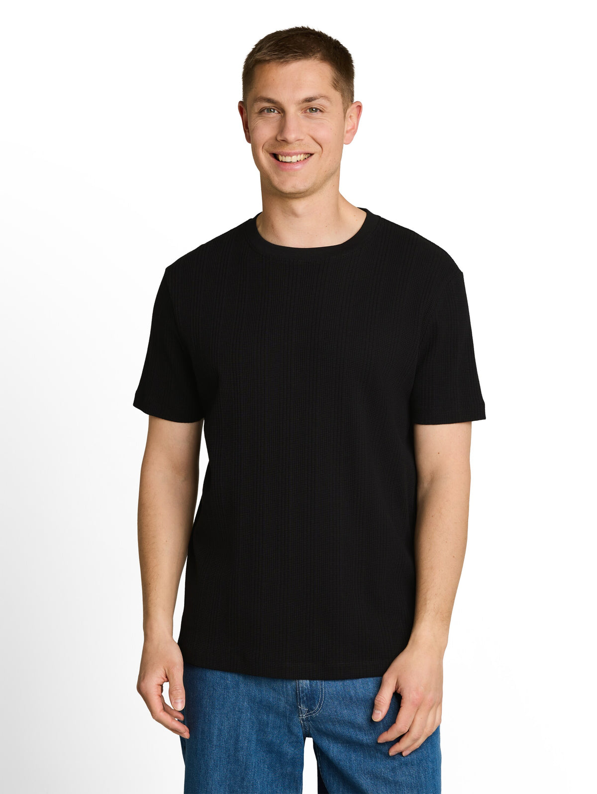 T-Shirt mit Waffelstruktur
