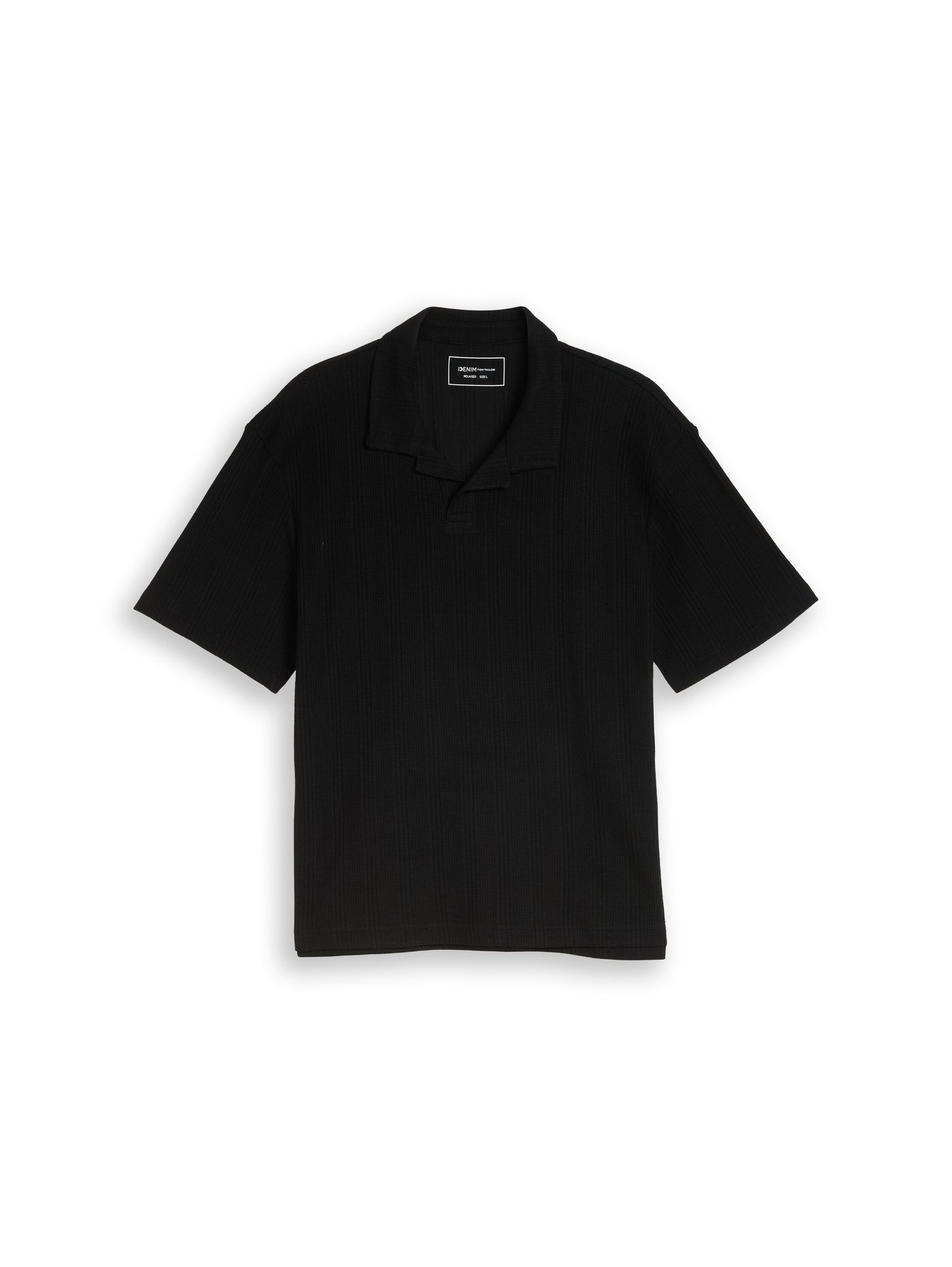 Relaxed Fit Poloshirt mit Waffelstruktur
