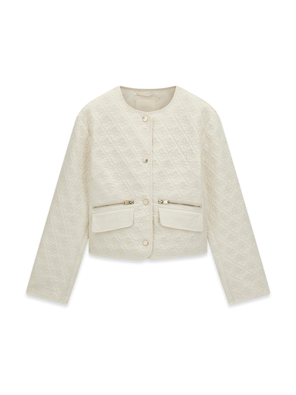 EDITH CROP LOGO QUILT JKT
