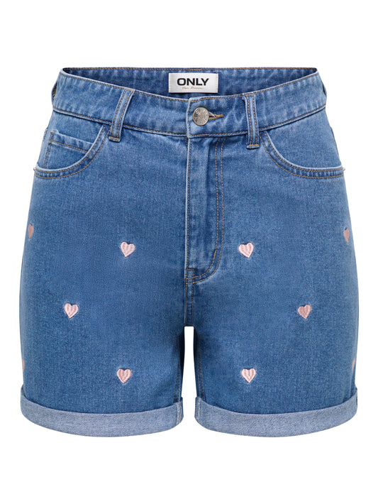 ONLVEGA HW EMBROIDERY DNM SHORTS GUANOOS