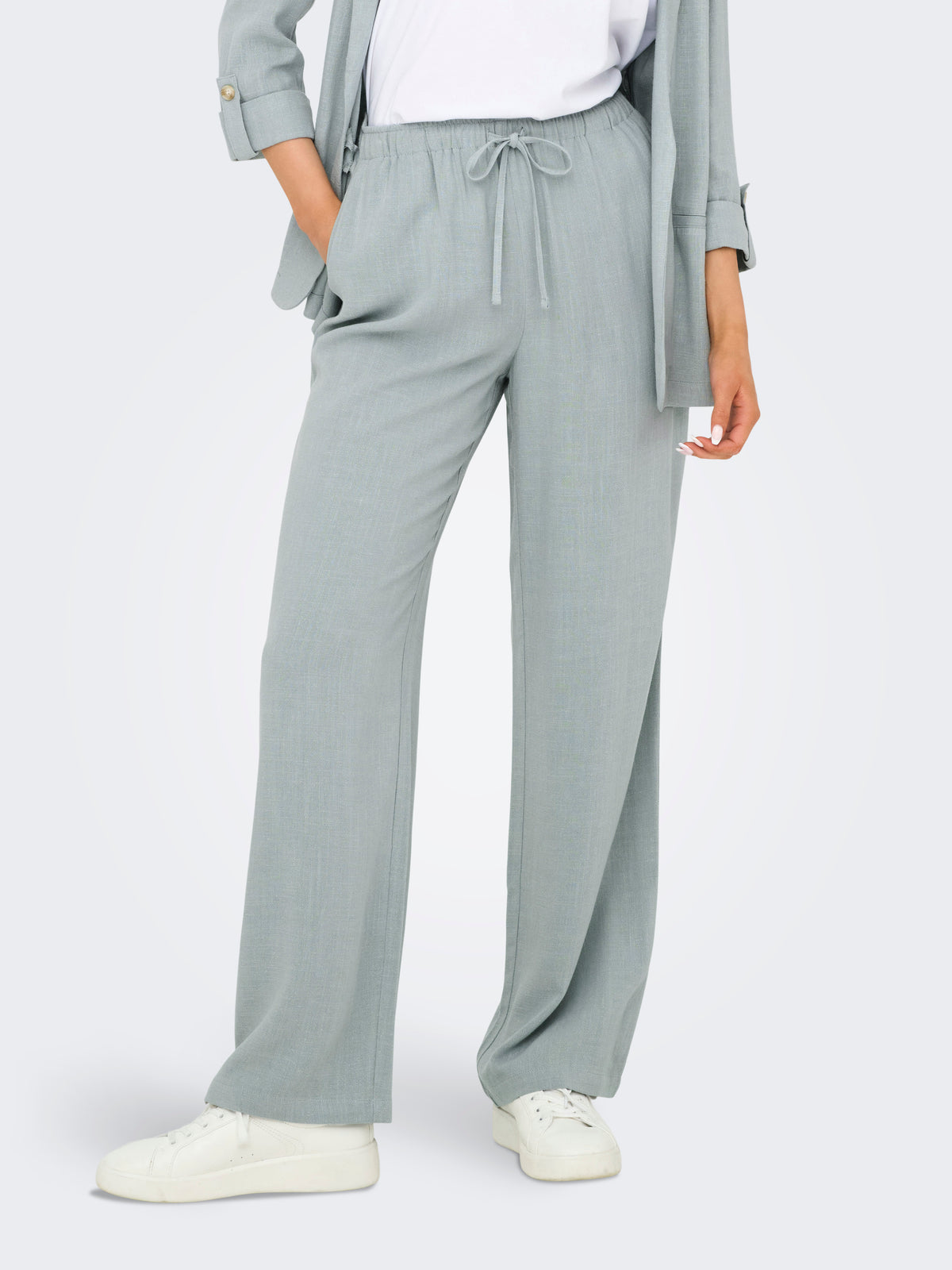 ONLSIESTA MW PULL-UP LINEN BL PNT NOOS