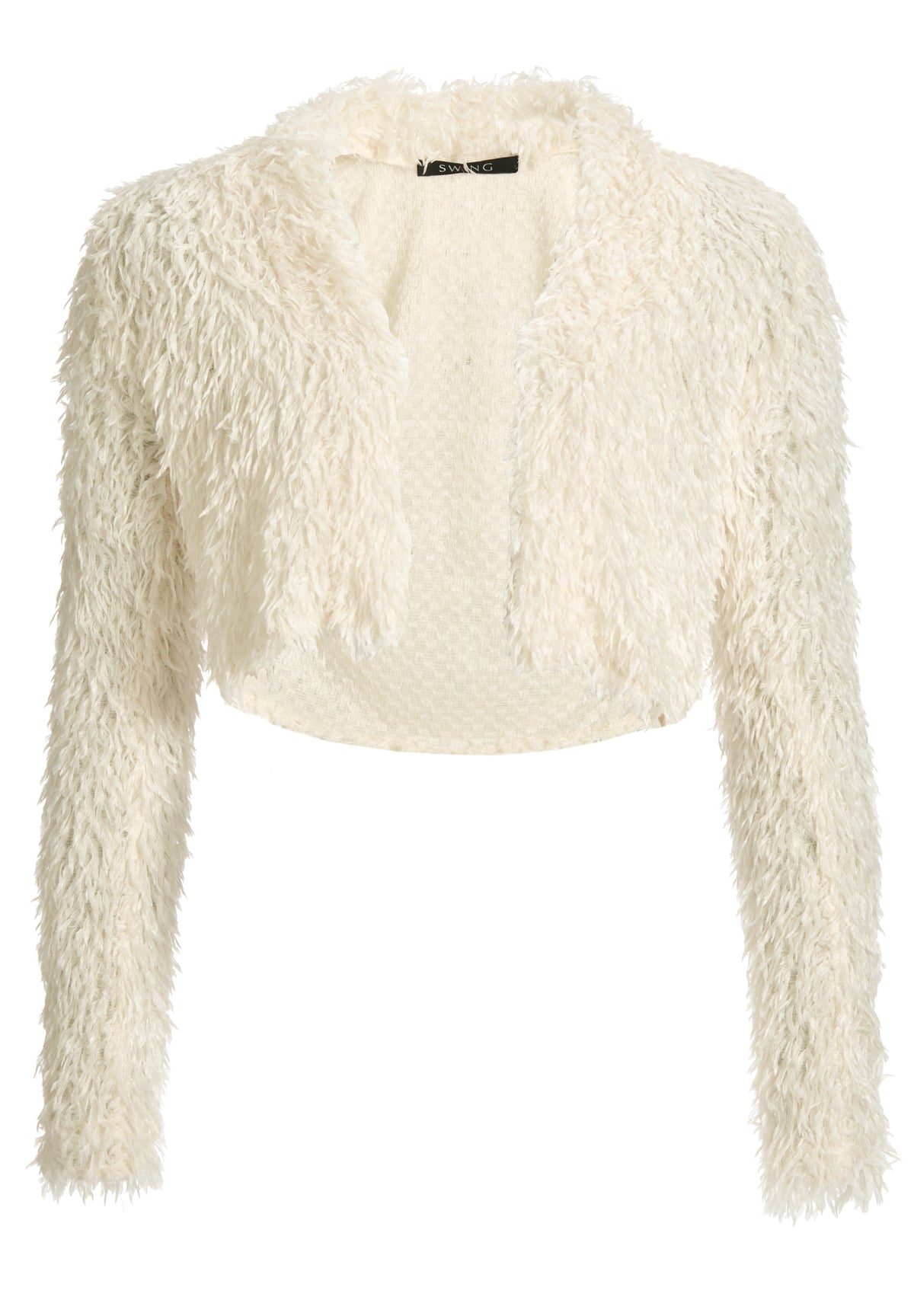 Jersey Bolero mit fedriger Optik