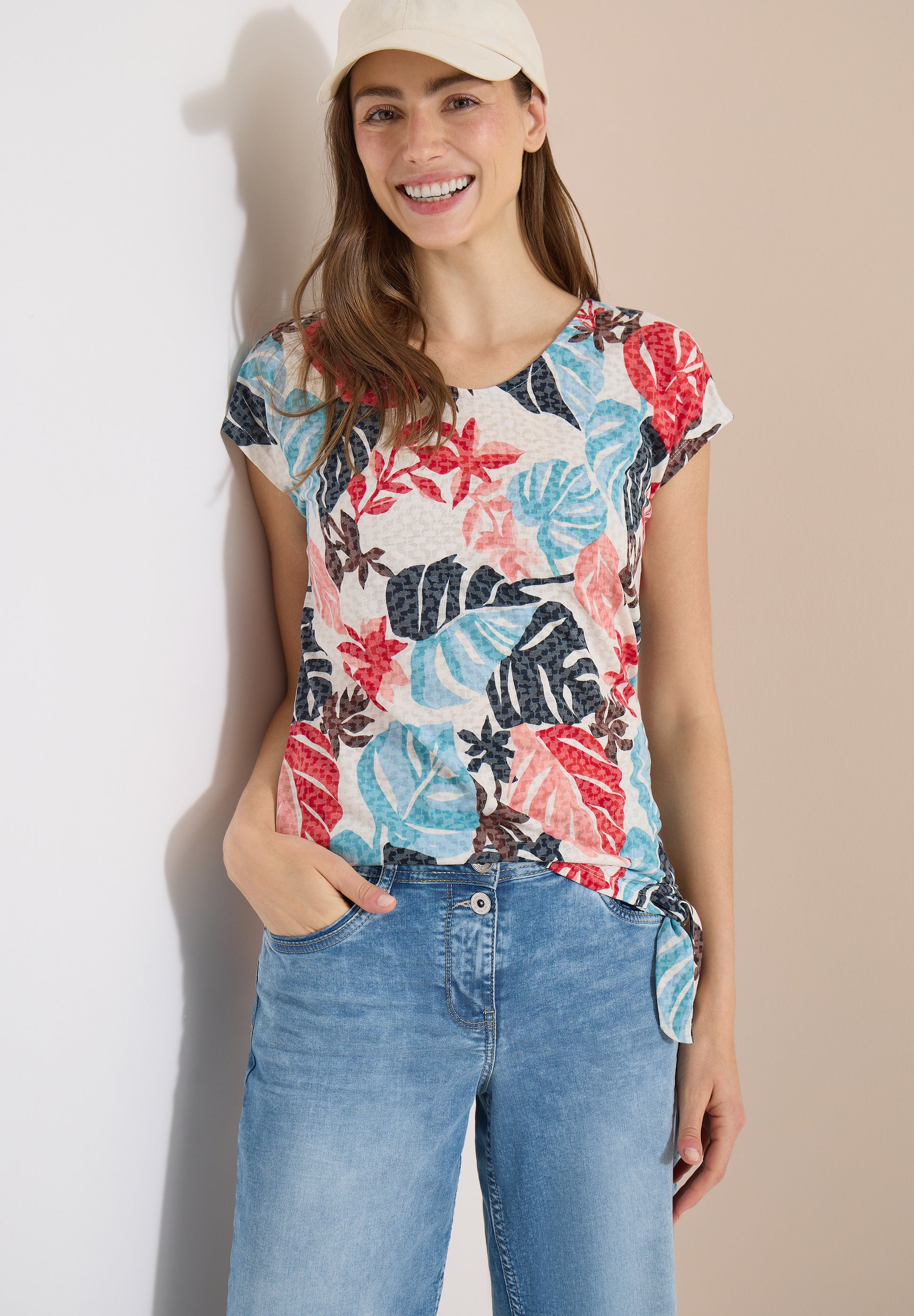 T-Shirt in Ausbrenner-Optik