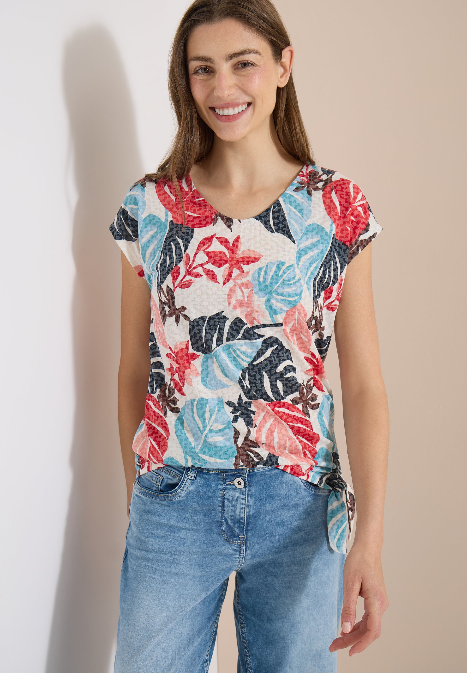 T-Shirt in Ausbrenner-Optik