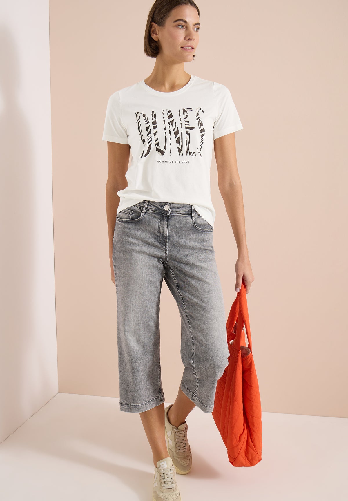 T-Shirt mit Rundhals und Frontprint