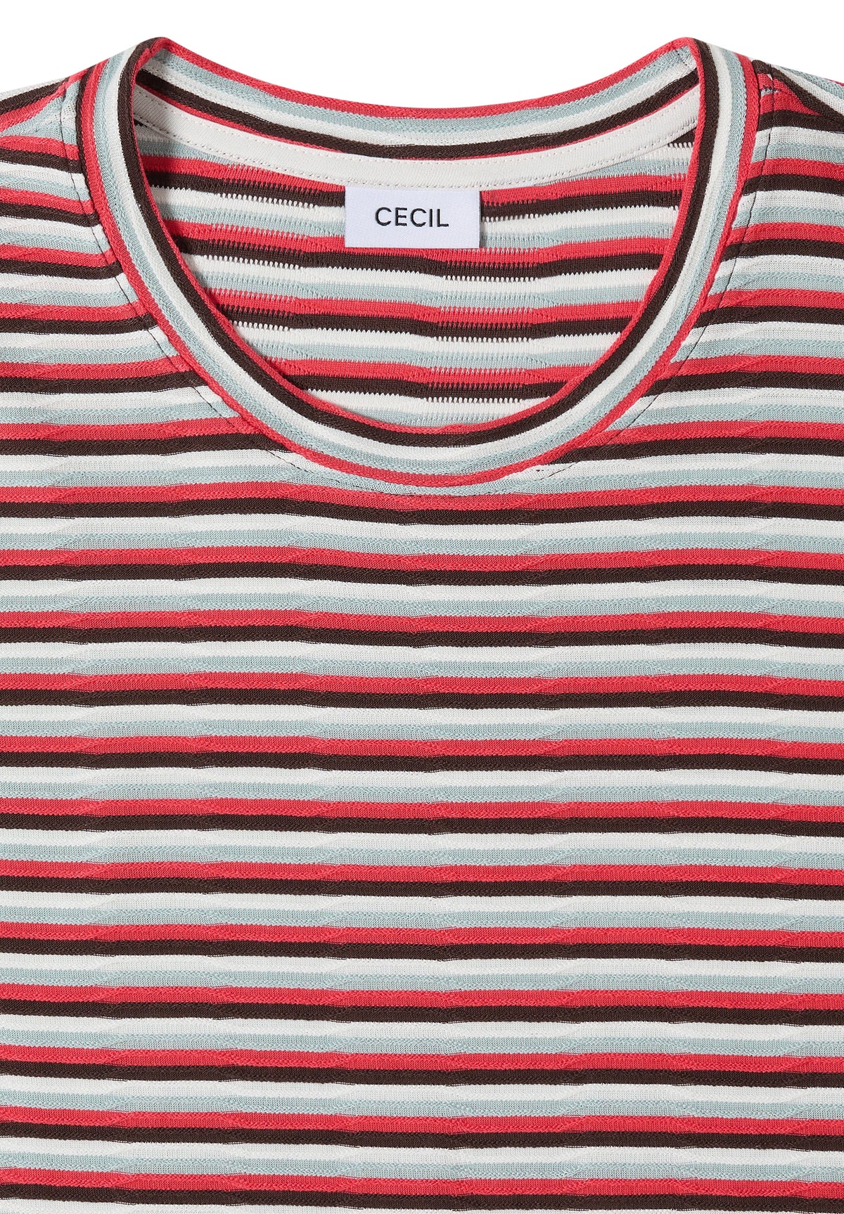 T-Shirt mit Struktur und Streifen