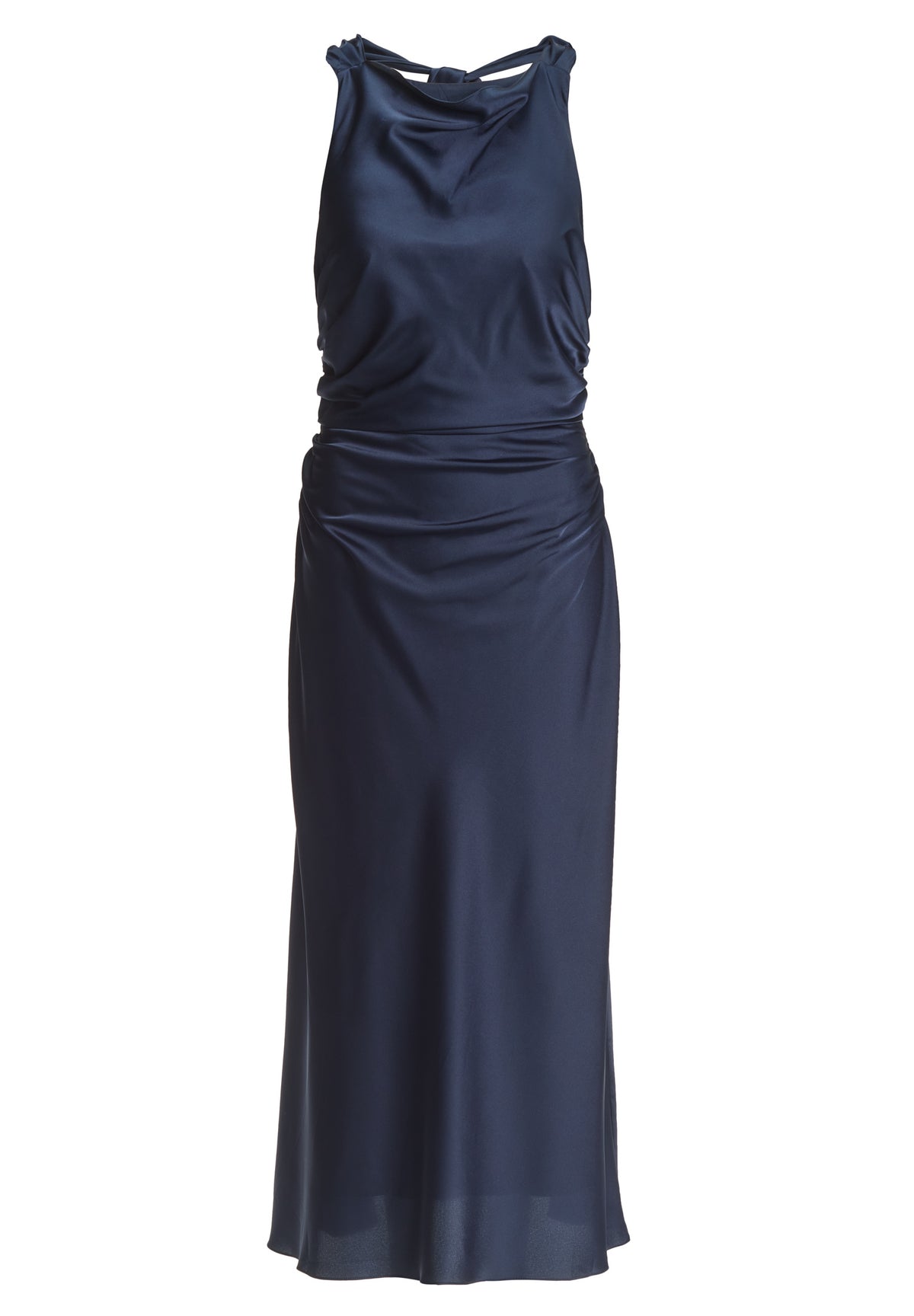 Midikleid aus Satin mit Rückenausschnitt