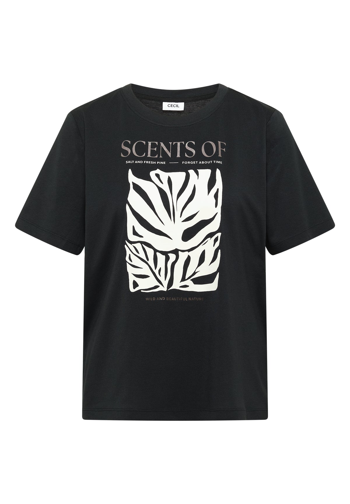 T-Shirt mit Rundhals und Frontprint