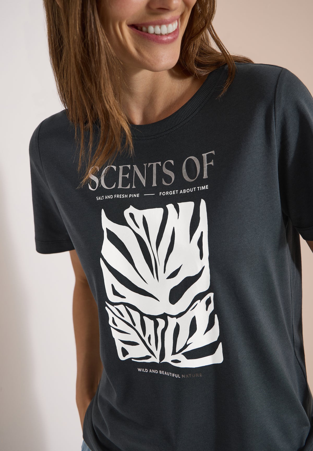 T-Shirt mit Rundhals und Frontprint