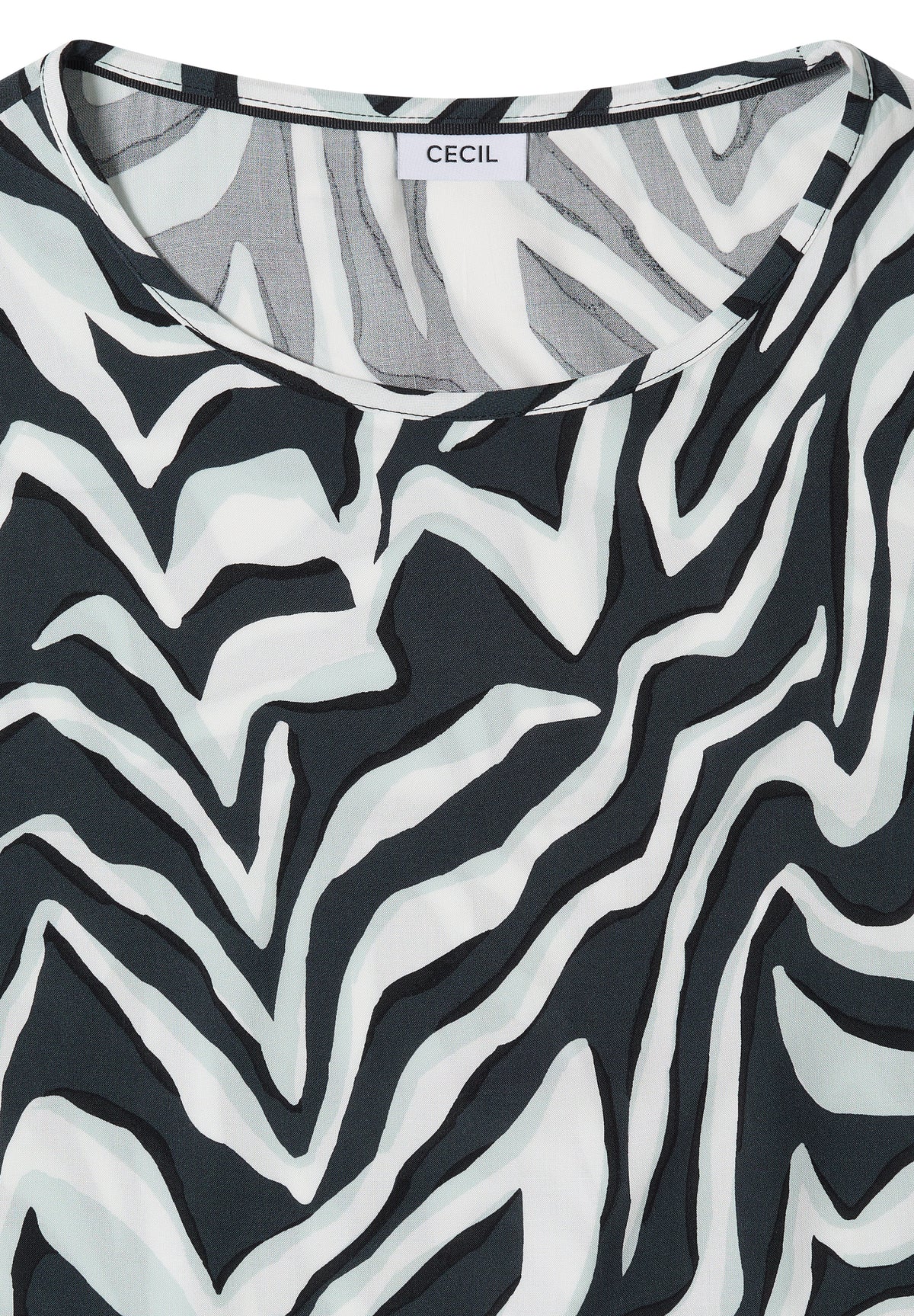 Blusenshirt mit Rundhals und Print