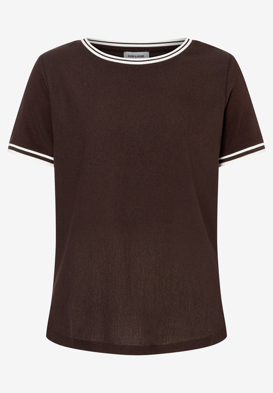Blusenshirt mit Kontrastabschlüssen