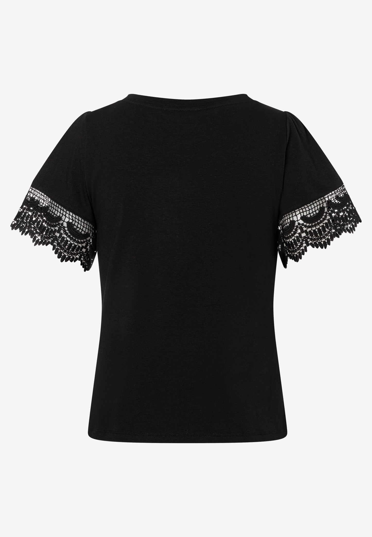 T-Shirt mit Spitzen-Ärmel