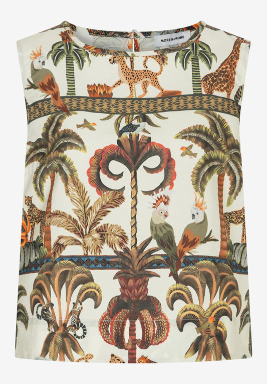 Blusen-Top mit Jungle-Print