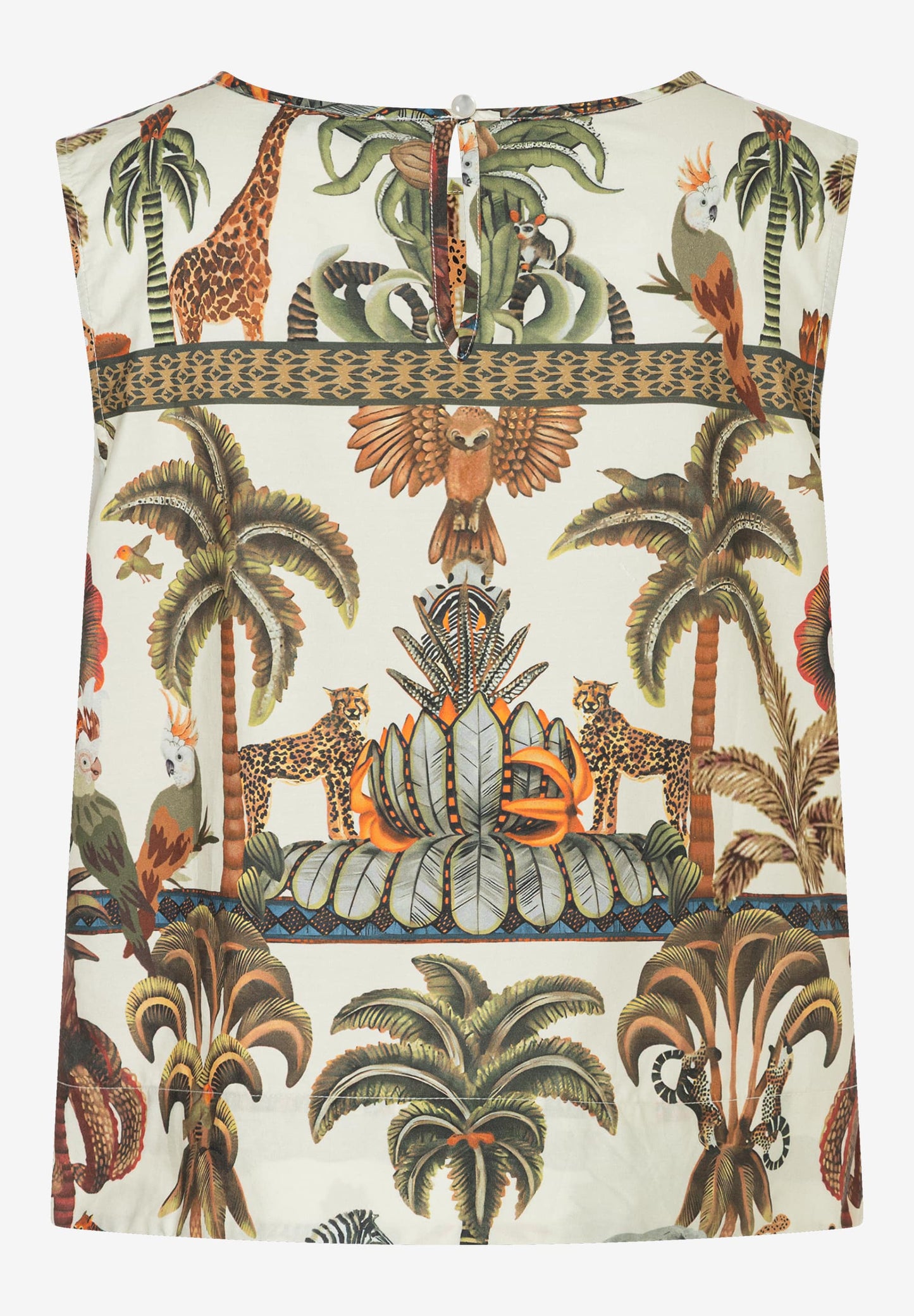 Blusen-Top mit Jungle-Print