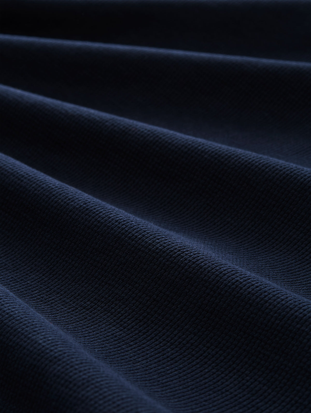 Langarm Poloshirt mit Waffelstruktur