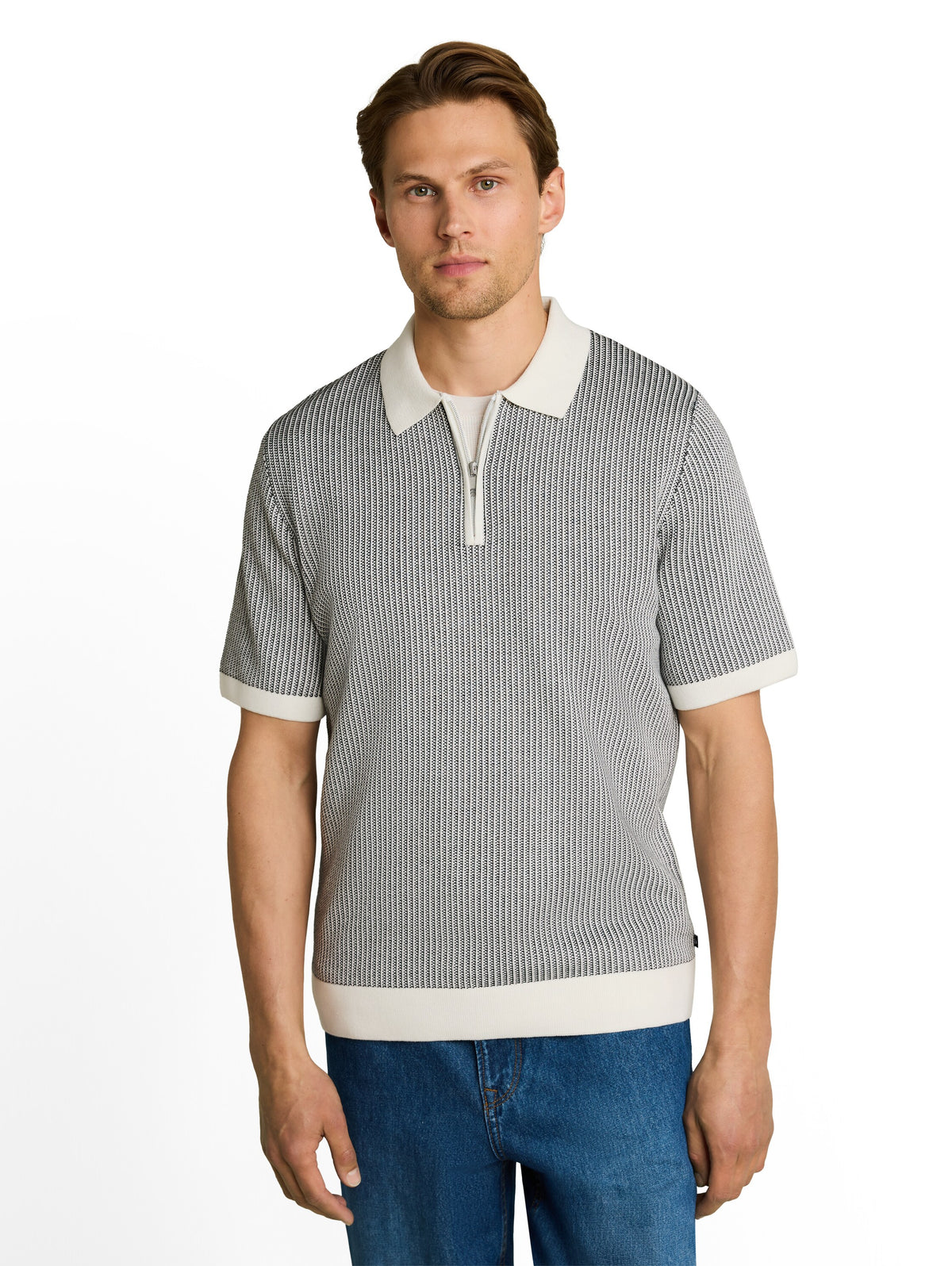Loose Fit Strickpullover mit Streifen