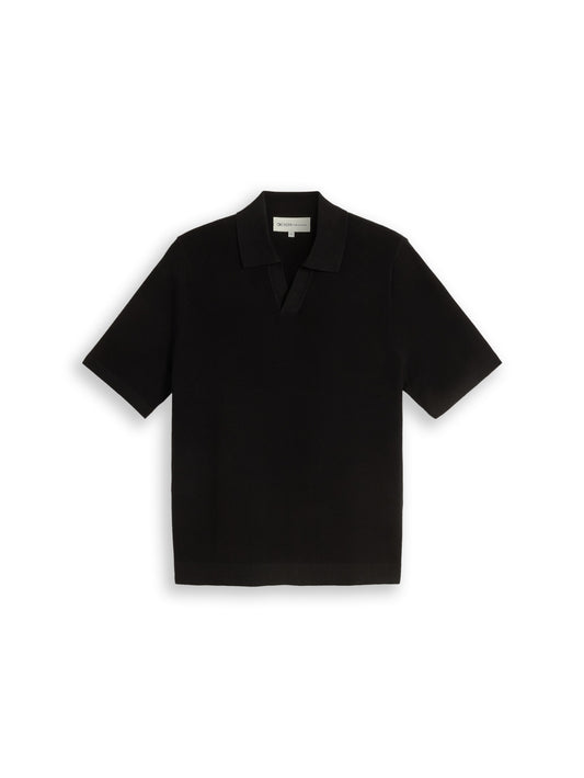 Piqué Strick-Poloshirt aus Baumwolle