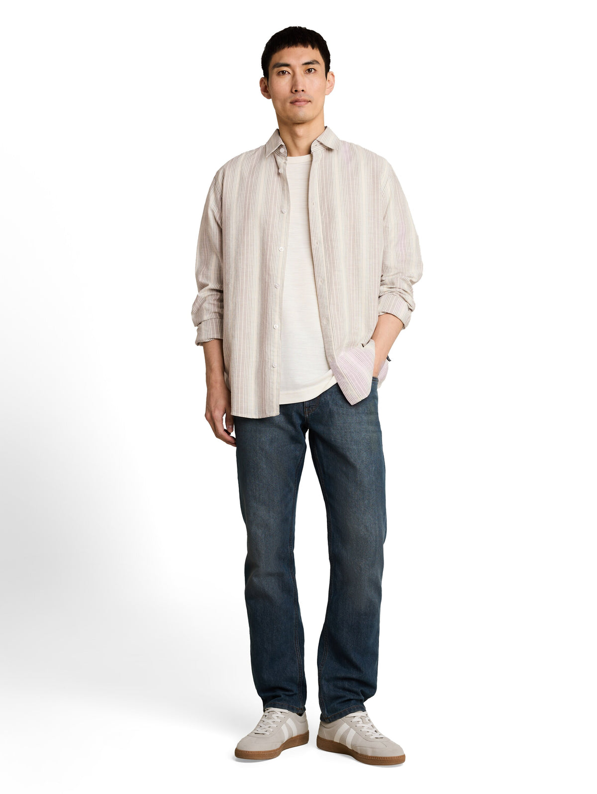 Regular Fit Hemd mit Streifenmuster