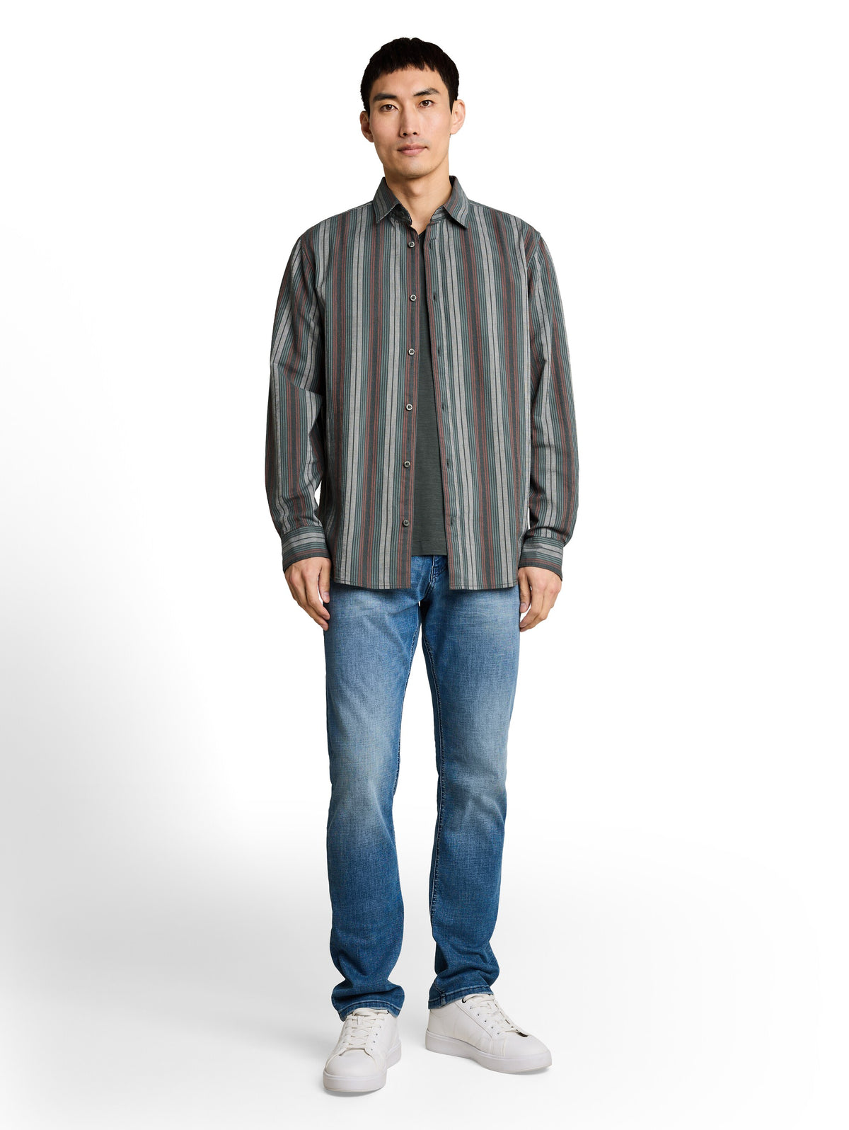 Regular Fit Hemd mit Streifenmuster