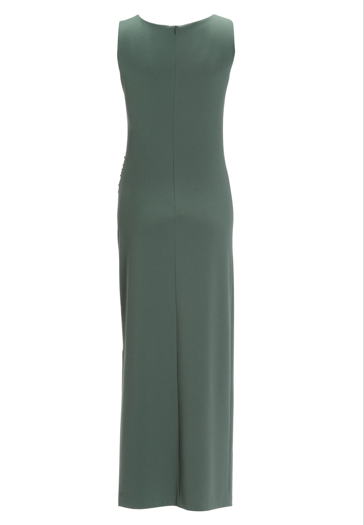 Abendkleid aus Crepe Jersey mit Drapierung und Zierschnalle
