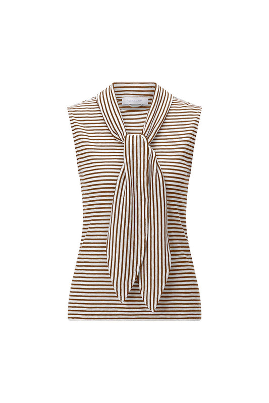 Striped Top with Scarf