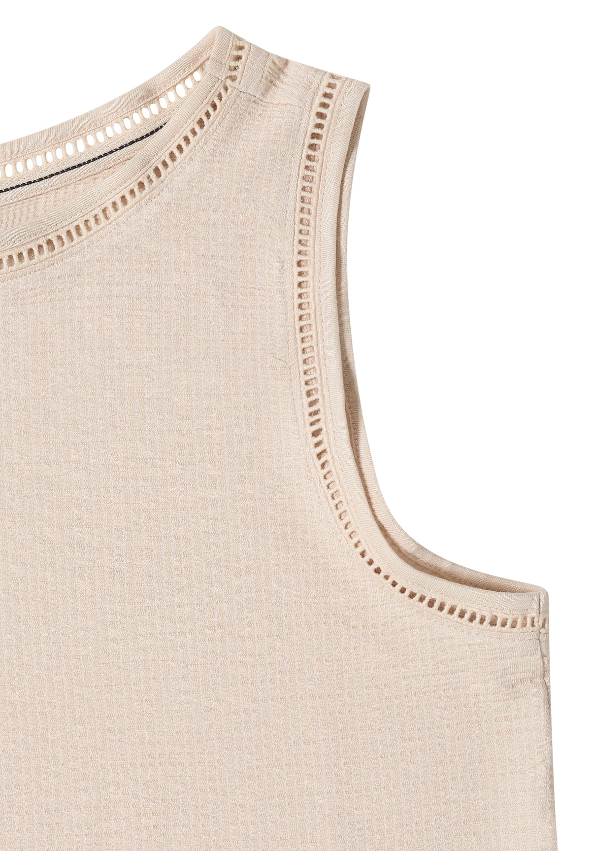 Top mit U-Boot-Ausschnitt und Spitzendetails