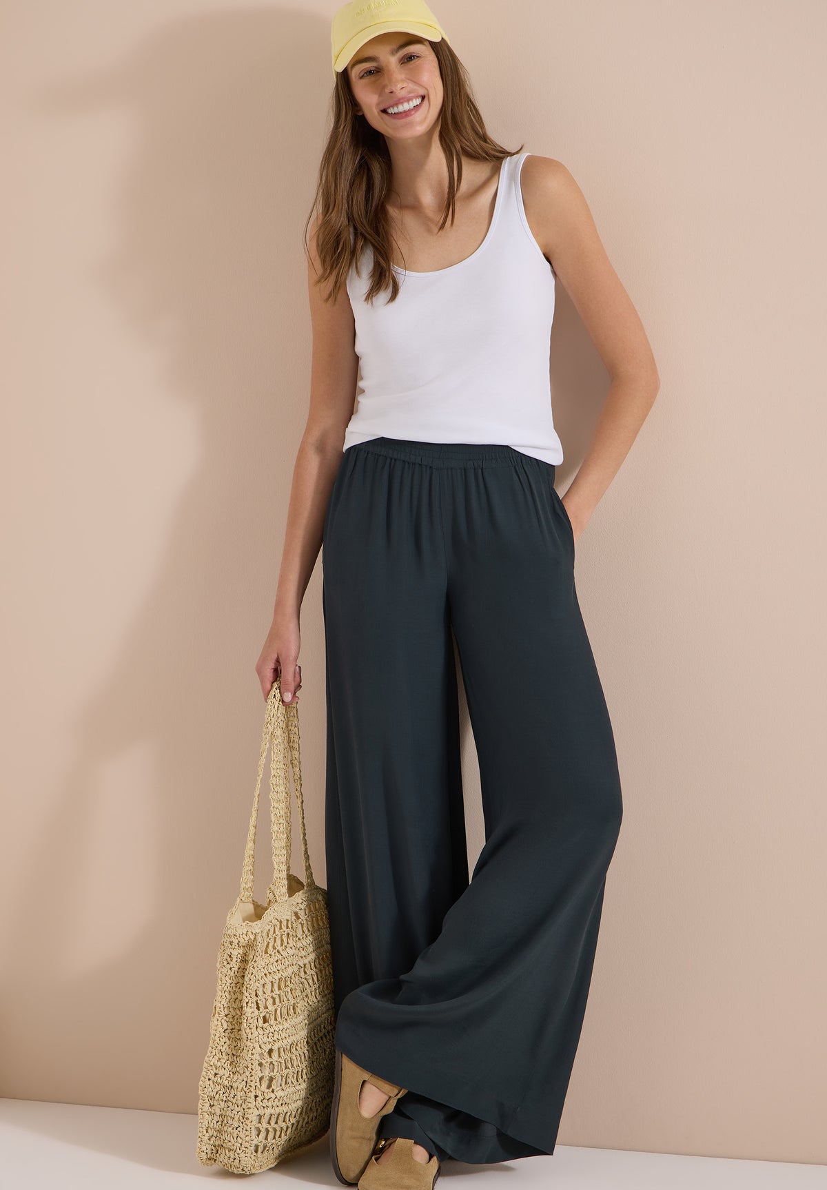 High Waist Wide Leg Hose im Loose Fit