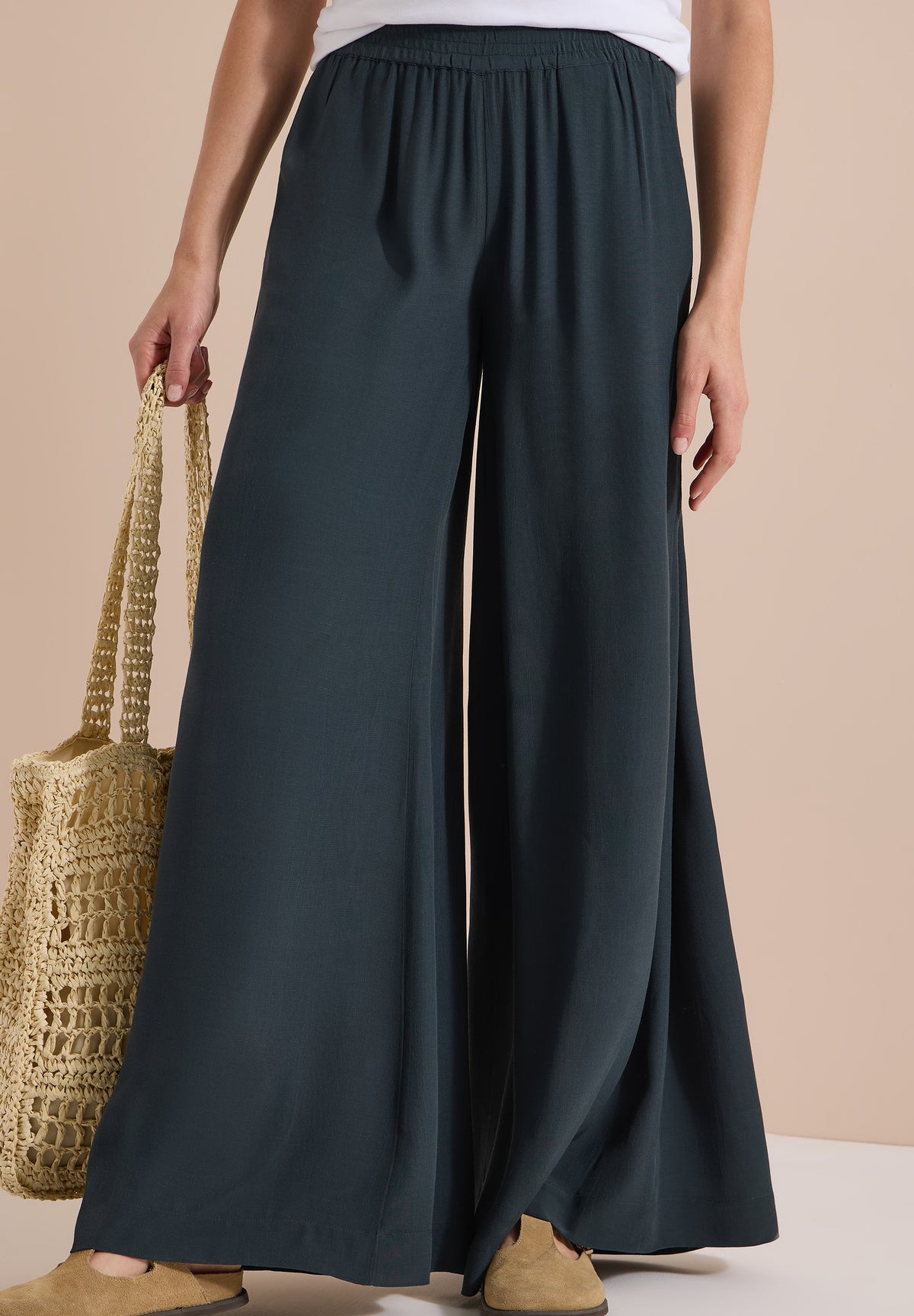 High Waist Wide Leg Hose im Loose Fit