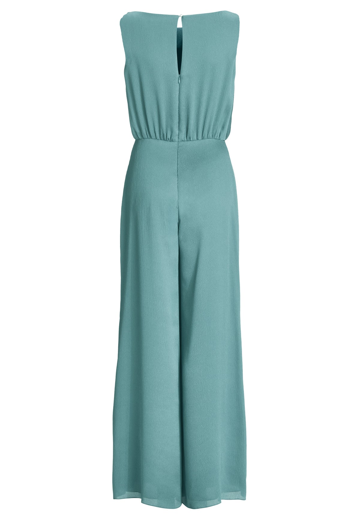 Jumpsuit aus Satin mit Wasserfallausschnitt