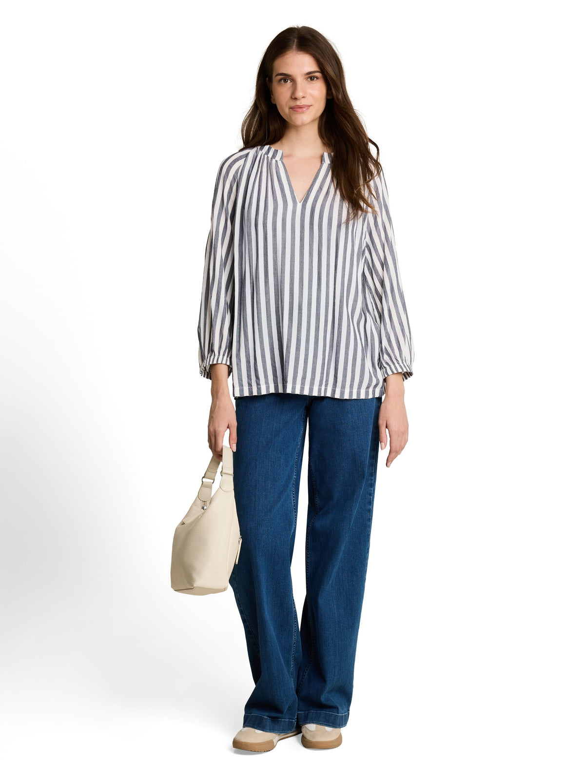 Tunika Bluse mit Streifen