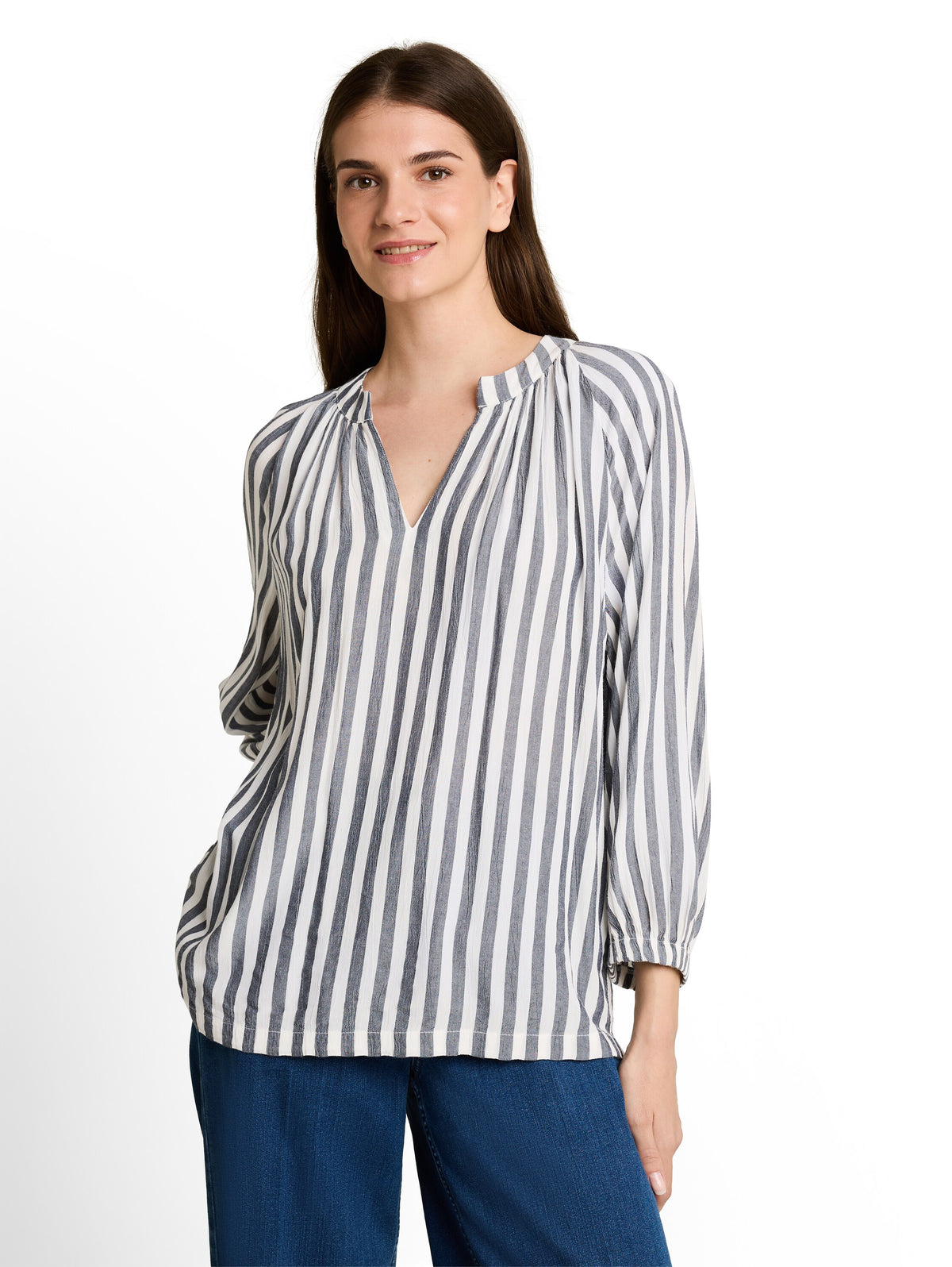 Tunika Bluse mit Streifen