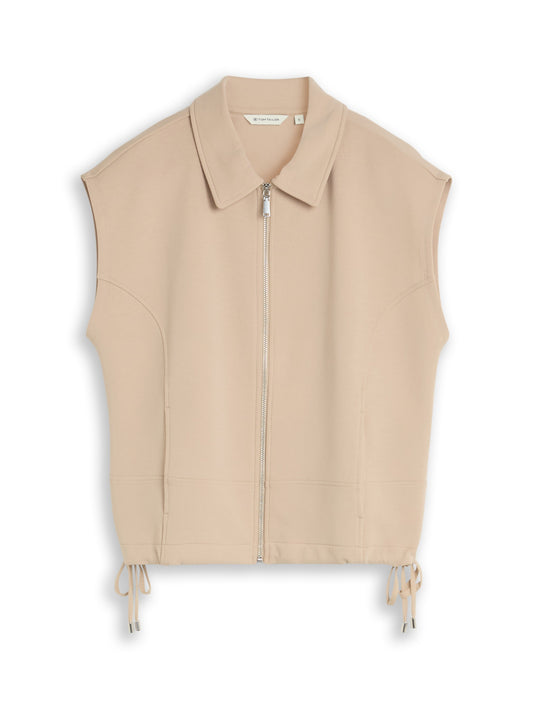 Loose Fit Sweatweste mit Kragen