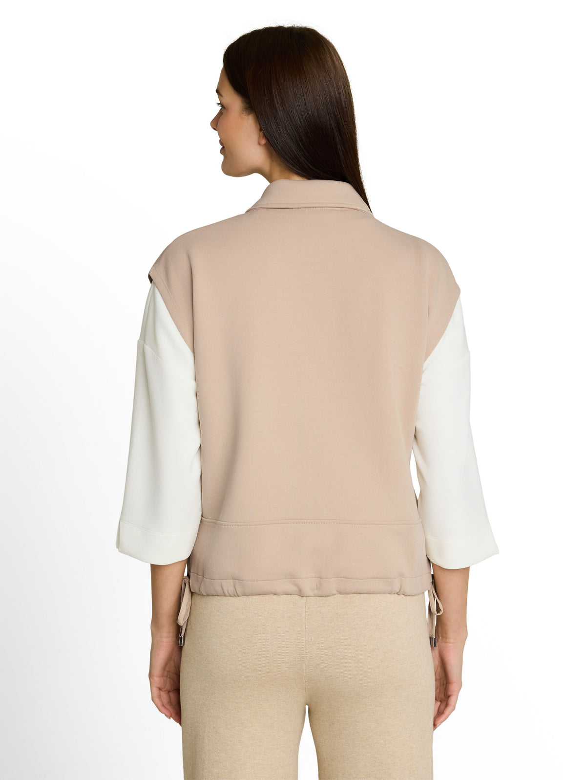 Loose Fit Sweatweste mit Kragen