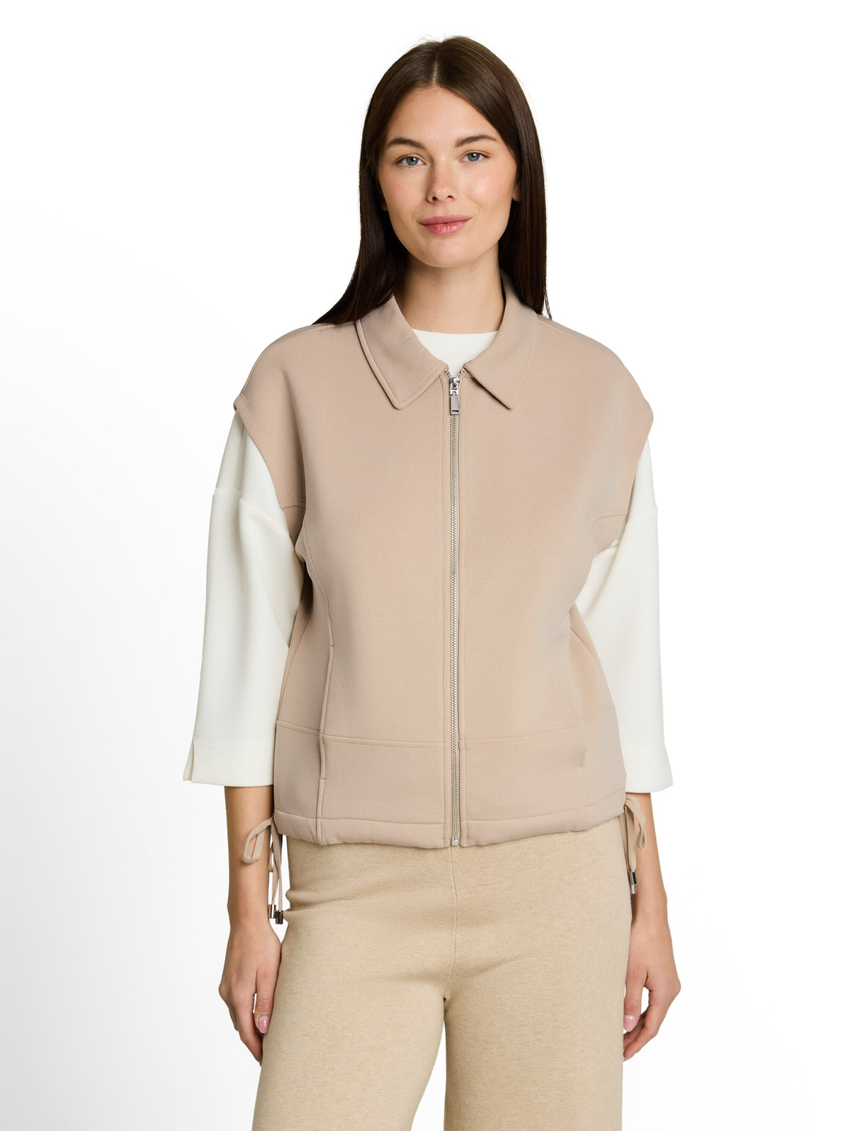 Loose Fit Sweatweste mit Kragen