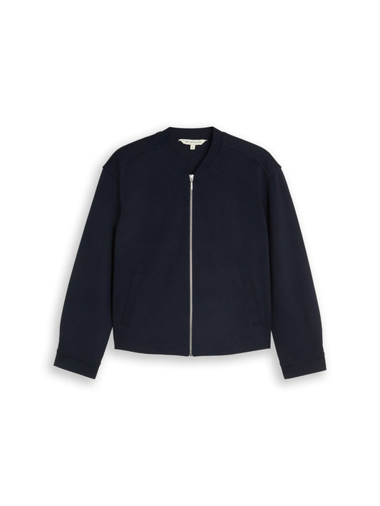 Loose Fit Jacke mit Bomberkragen