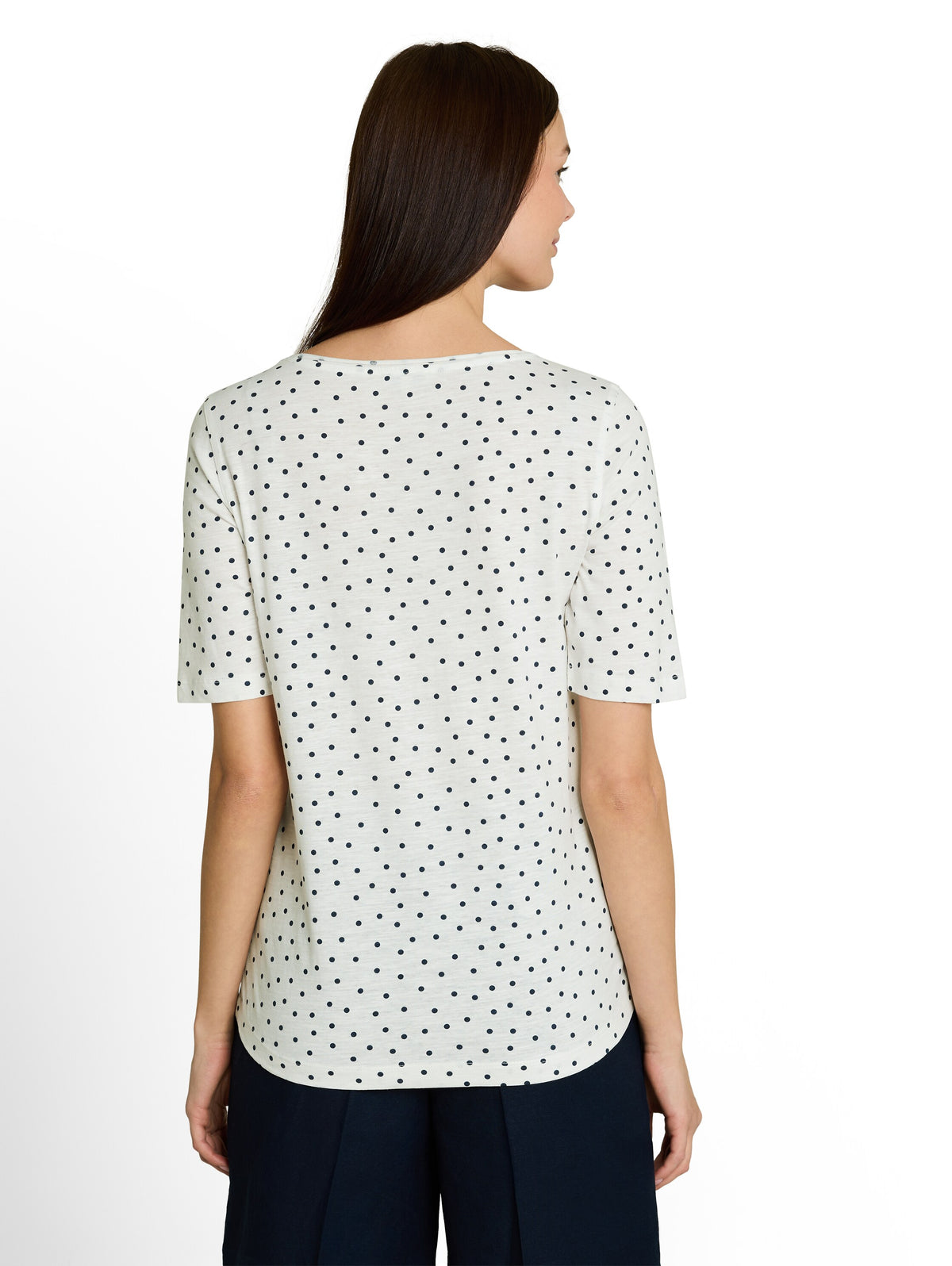 T-Shirt mit Punktemuster