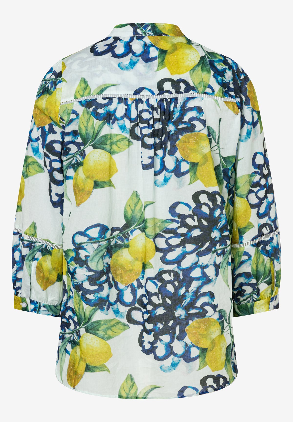 Printed CO-Voile Blouse, lemon print