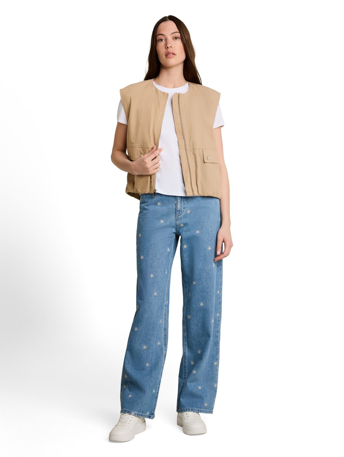 Loose Fit Weste mit Taschen