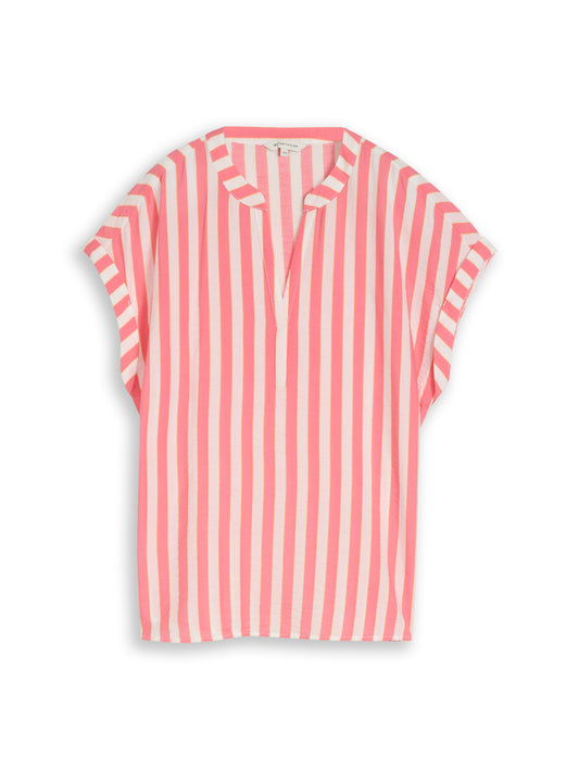 Loose Fit Bluse mit V-Ausschnitt
