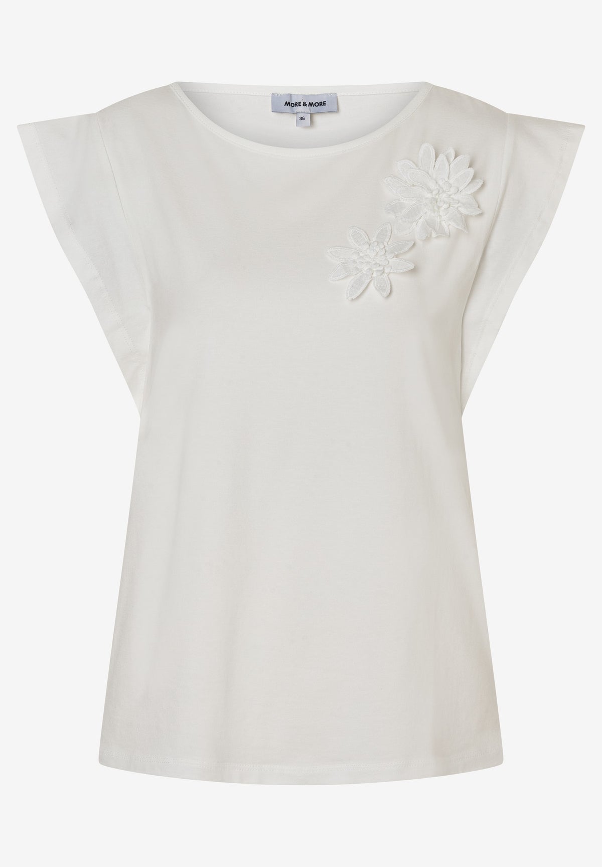 T-Shirt mit Blüten-Applikation