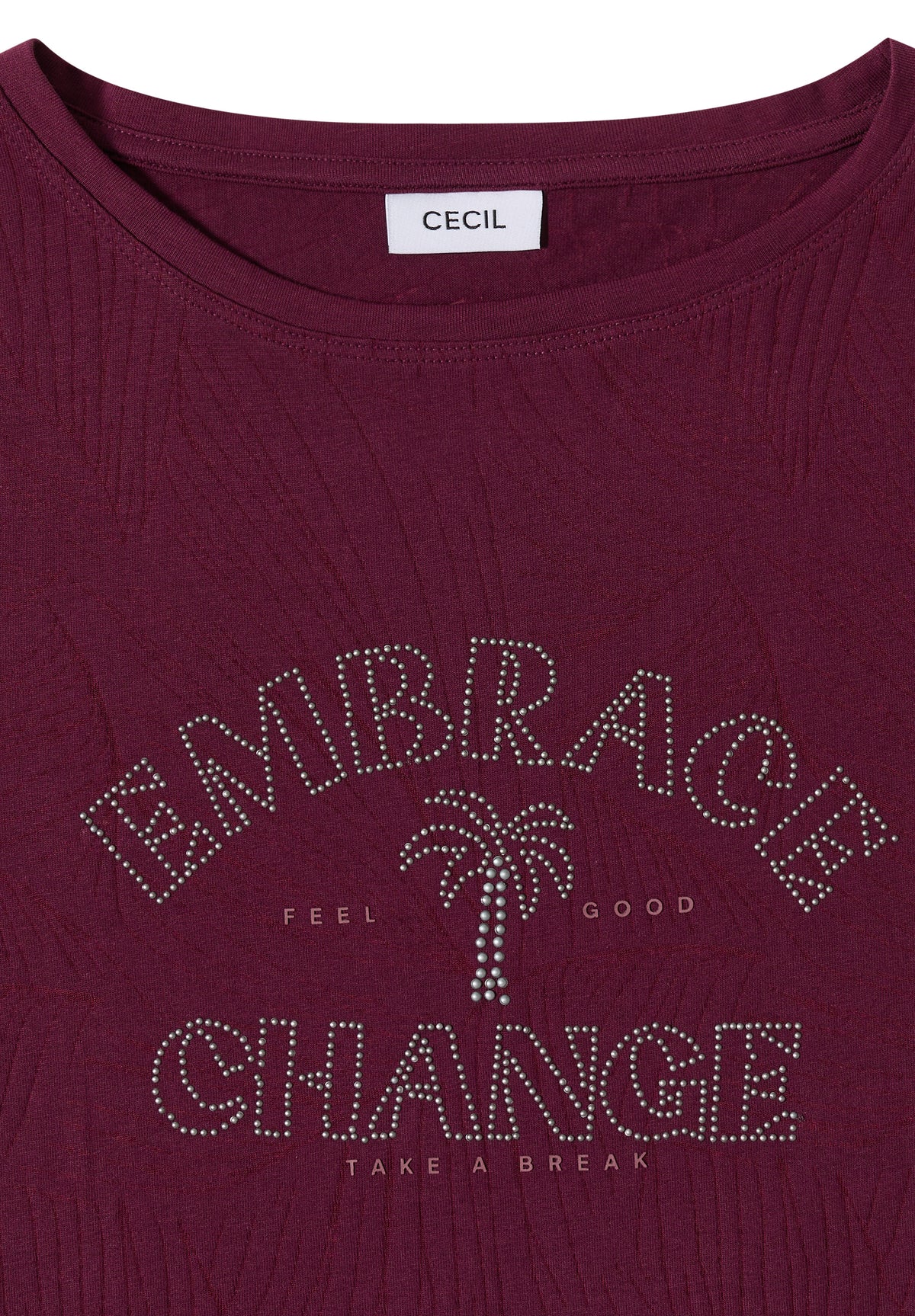 Shirt im Ausbrenner-Look mit Wording