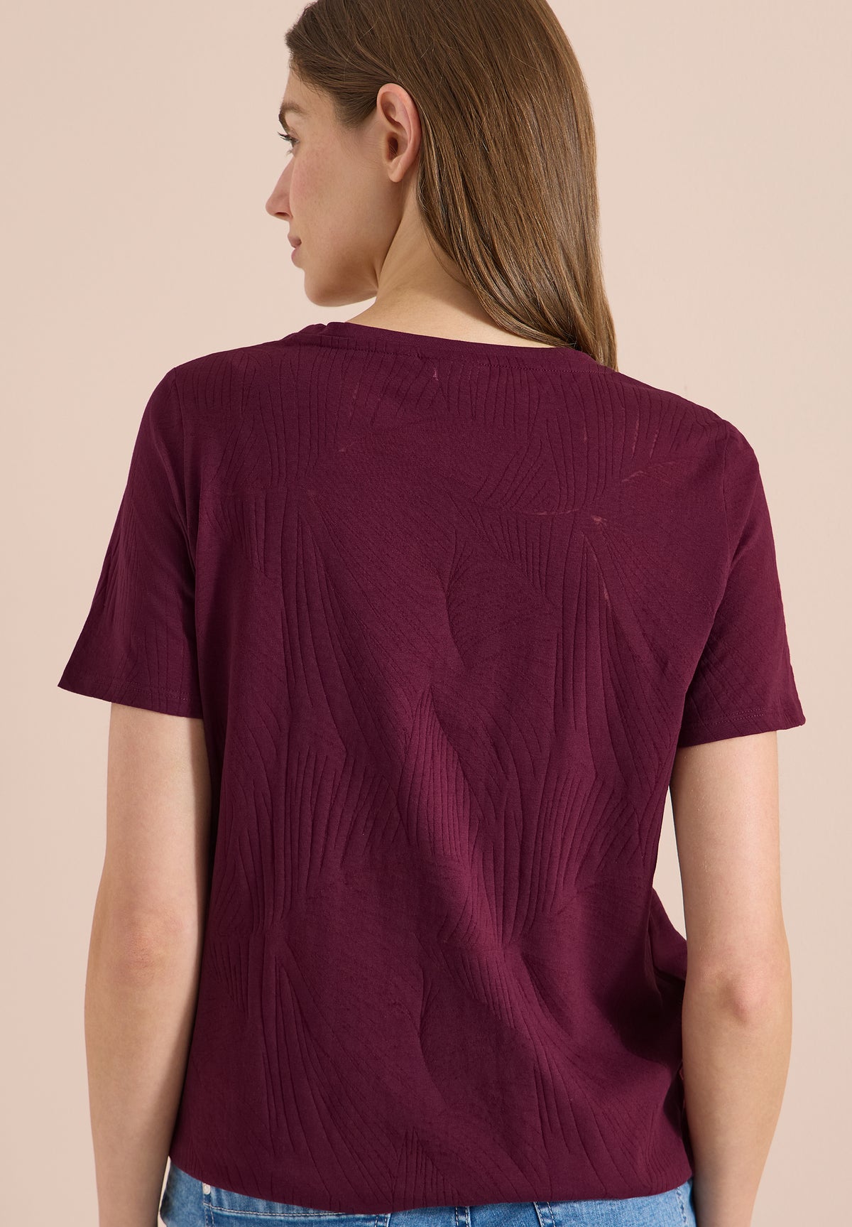 Shirt im Ausbrenner-Look mit Wording