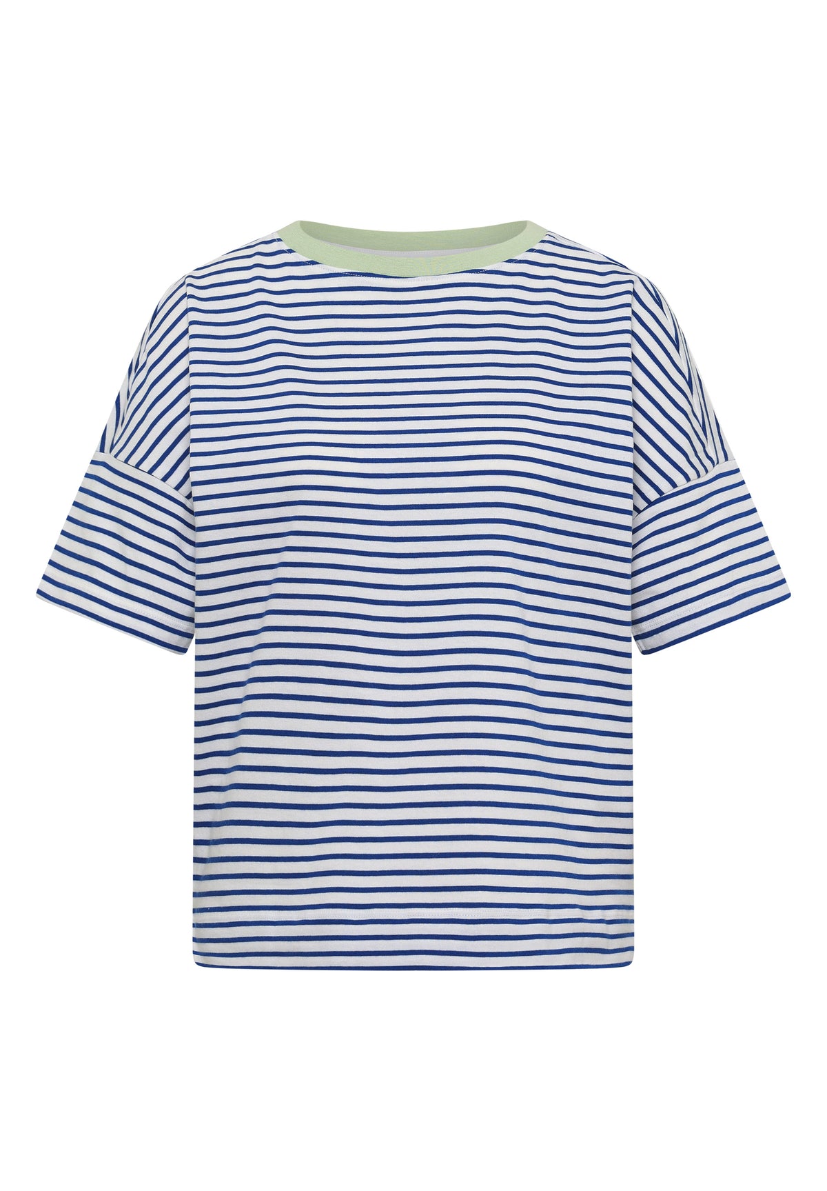 T-Shirt mit Streifen und Kontrastdetail