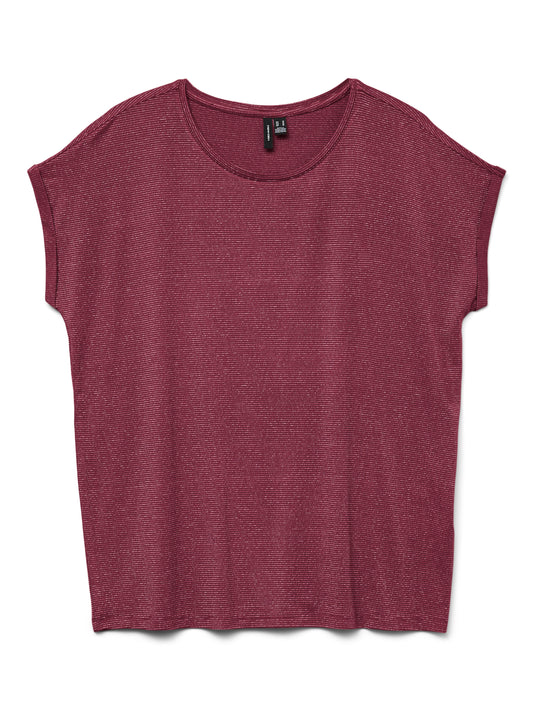 VMLAVA GLITTER SS TOP STRIPE LX JRS NOOS