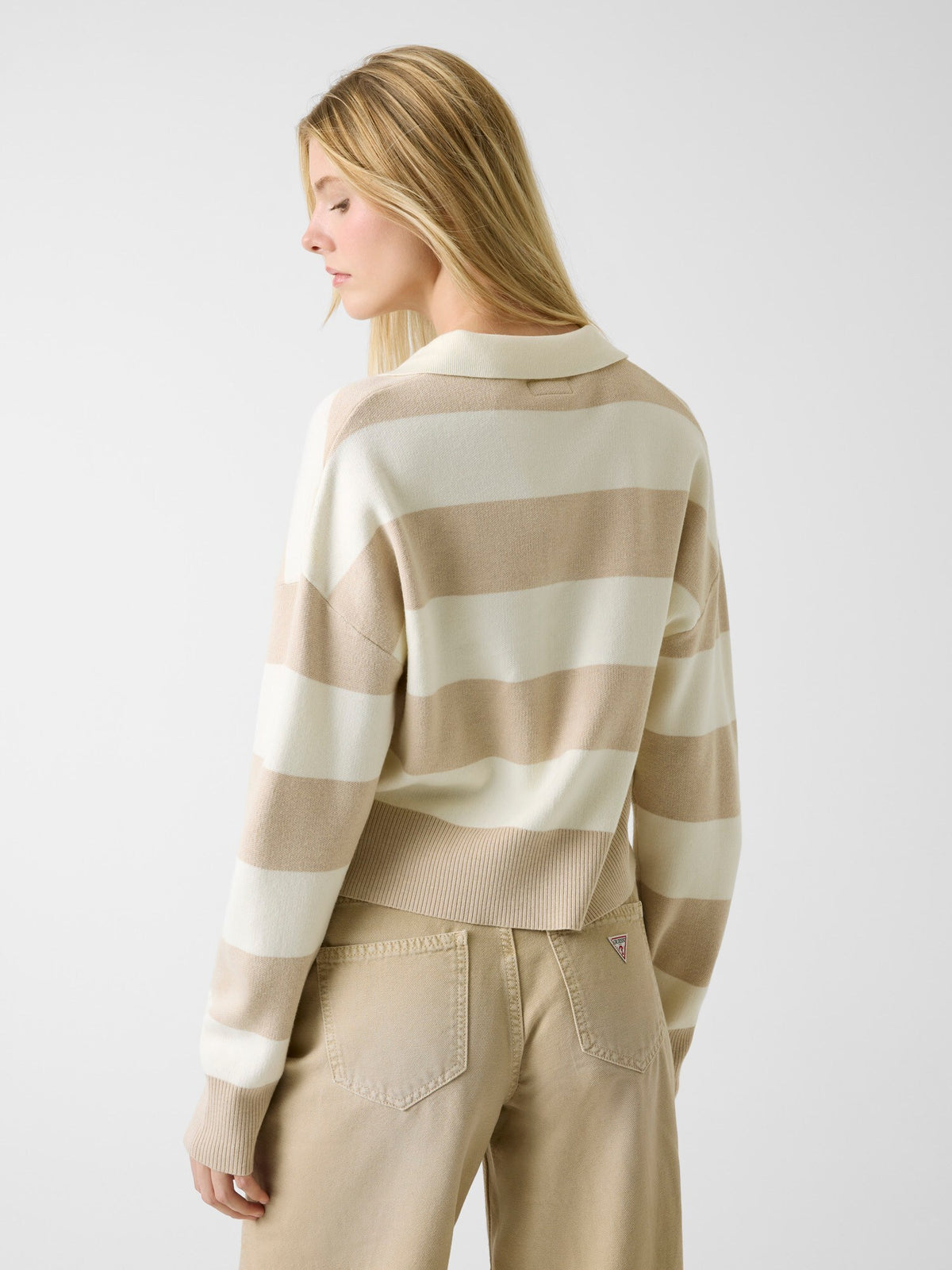 GJ LS POLO STRIPED SWTR