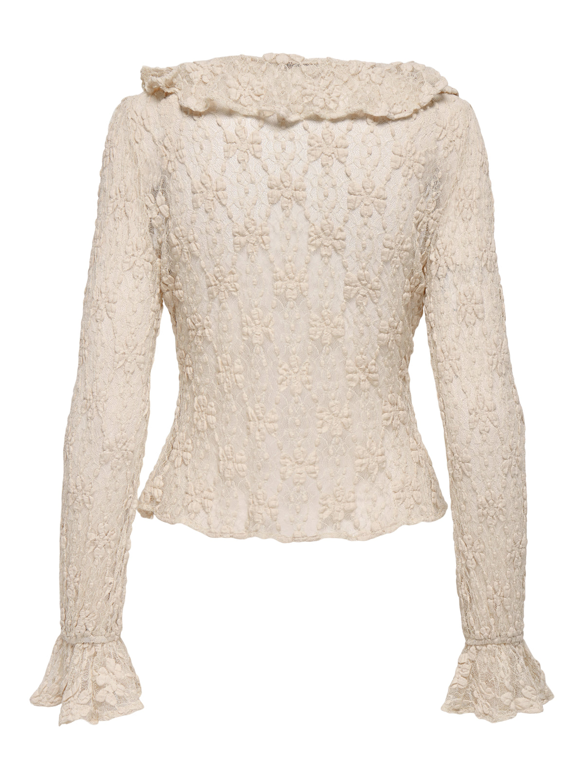 ONLPEARLINA LS RUFFLE LACE TOP WVN