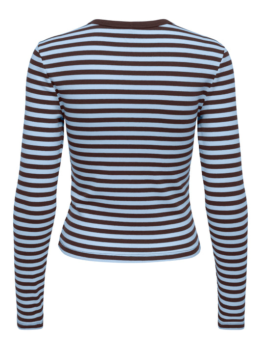 ONLVAL L/S O-NECK STRIPE TOP JRS