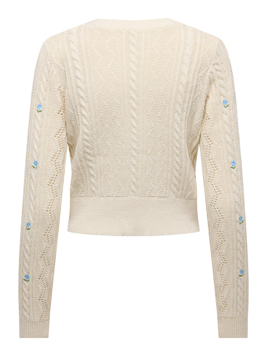 ONLBIRTIE LS EMB V-NECK CARDIGAN NCA KNT