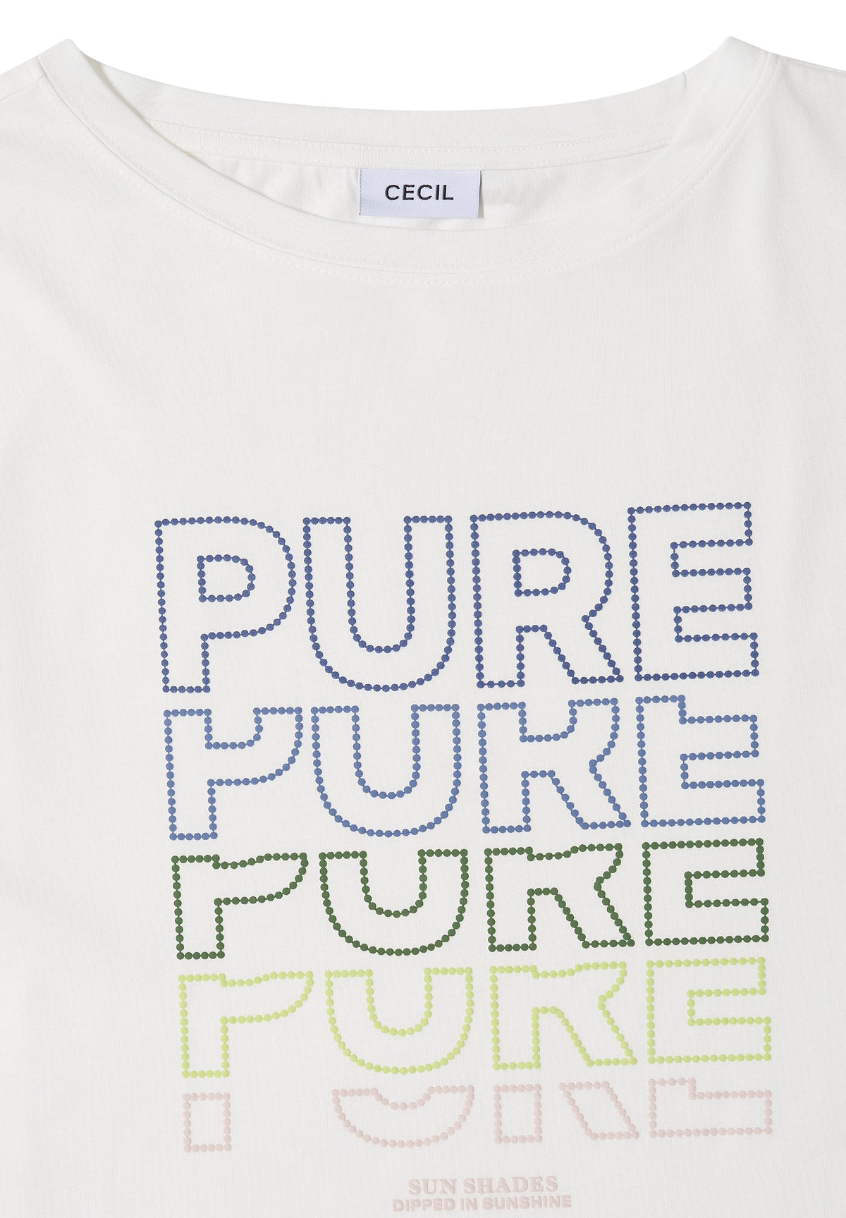 T-Shirt mit Boat Neck und Frontprint